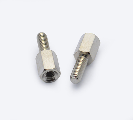 10.8mm 磨いたヘックス #4-40 ヘッド スチール スタンドオフ スクロール ステンレス スチール 六角単一のスタンドオフ スクロール