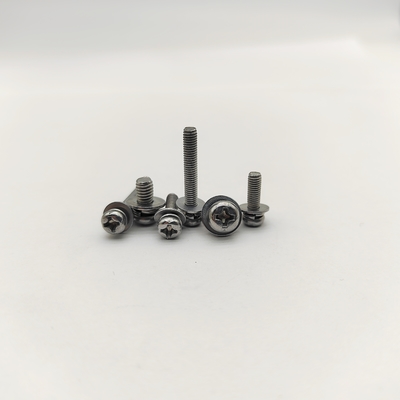 ロックワッシャー付きフィリップスなべ小ねじ 亜鉛メッキ M4-M12