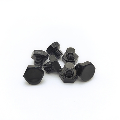 M8x1.25mm ステンレス鋼六角ボルト 12.3mm 黒色電気メッキ