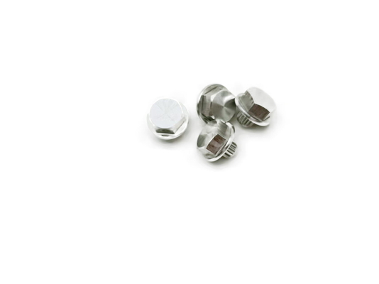 黒いCNC Lathe Machining Partsの六角形のナットBS Standard Decorative 7x14mm