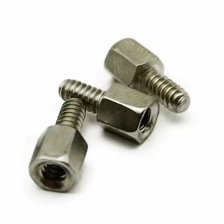 10.8mm 磨いたヘックス #4-40 ヘッド スチール スタンドオフ スクロール ステンレス スチール 六角単一のスタンドオフ スクロール
