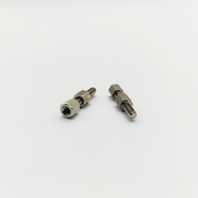 304ステンレス鋼 #4-40 六角スタンドオフネジ 12mm オス-メスねじ