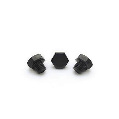 M8x1.25mm ステンレス鋼六角ボルト 12.3mm 黒色電気メッキ
